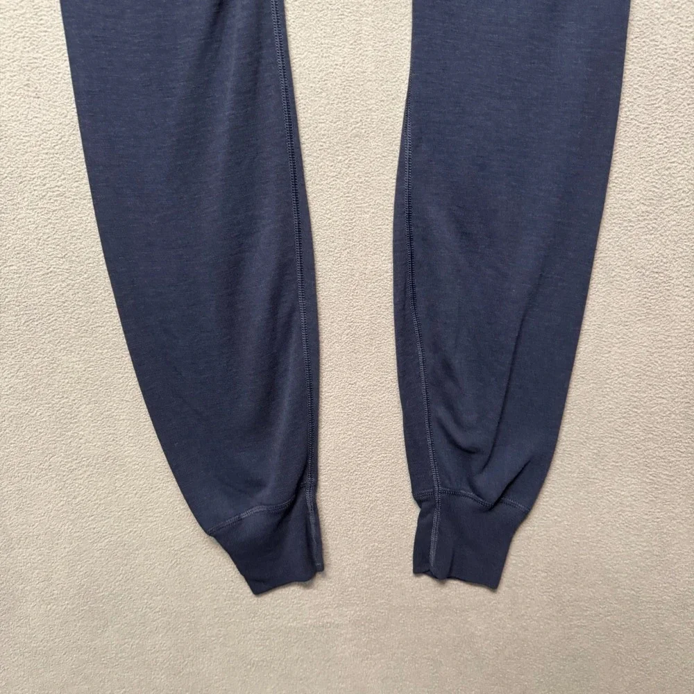 Vintage Duofold Thermal Long John Pant Baselayer Wool Blend L Navy Blue Outdoors